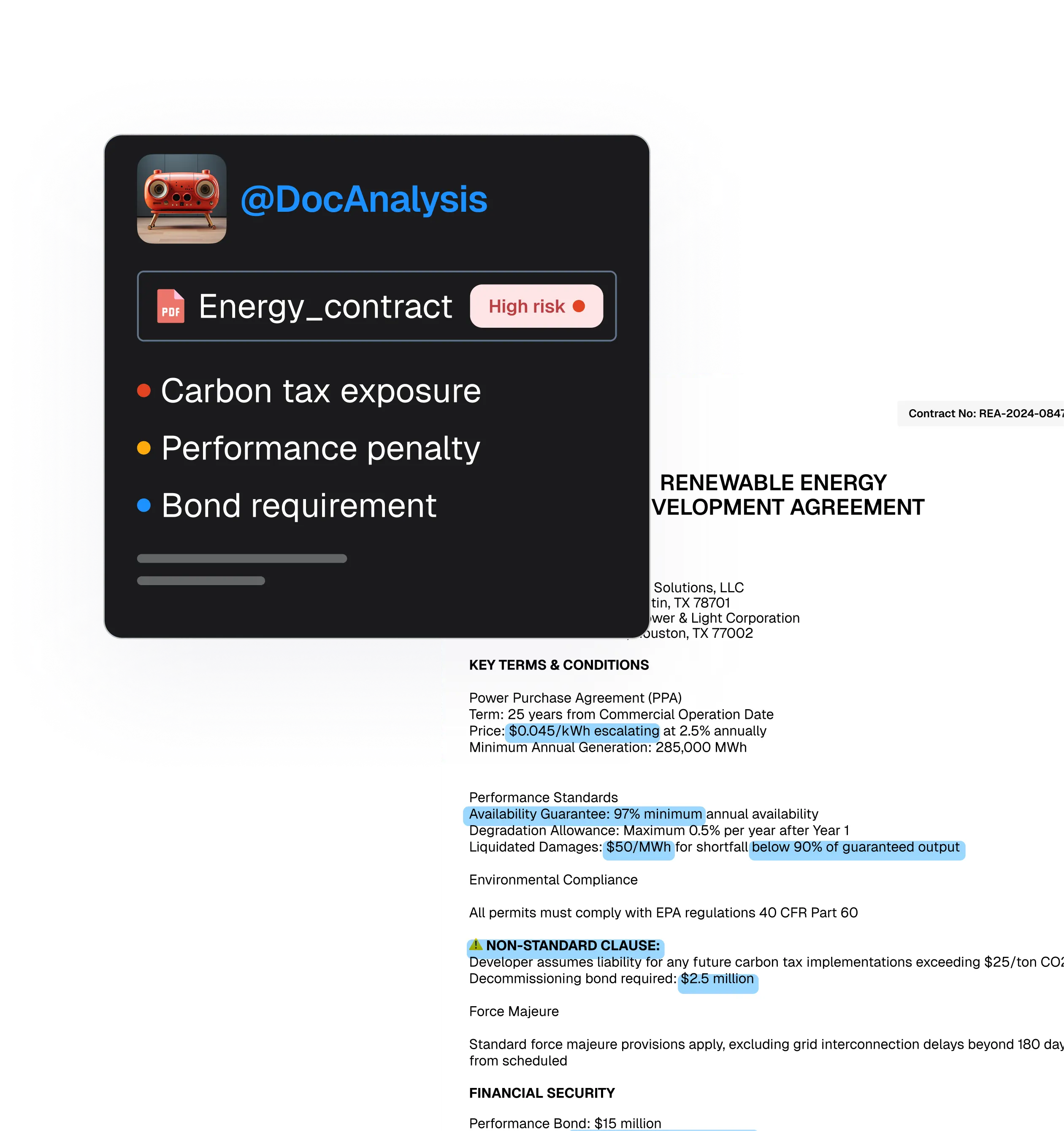 Commercial operations Features